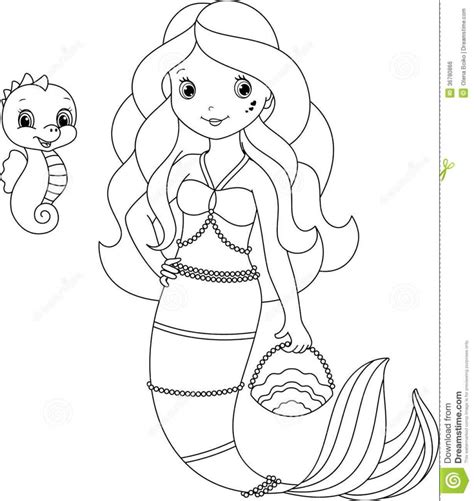 coloring pages  kids mermaid  getdrawings