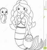 Mermaid Coloring Kids Pages Getdrawings sketch template
