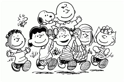 peanuts characters thanksgiving coloring pages coloring home