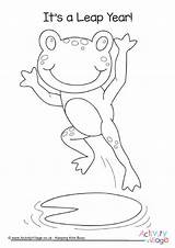 Leap Year Colouring Frog Kids Printable Activity Activityvillage Frogs Become Member Log Leaping Its Template sketch template
