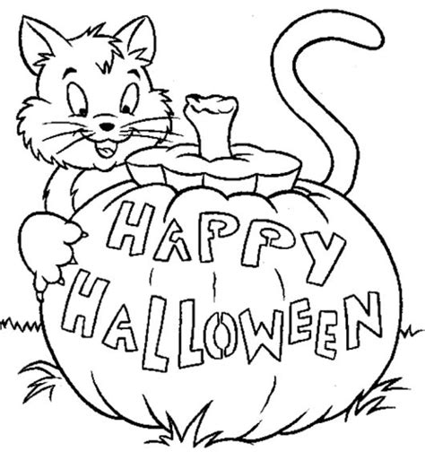 halloween coloring pages cat  decoration pumpkin coloring pages
