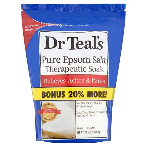 dr teals pure epsom salt therapeutic soak  lbs walmartcom