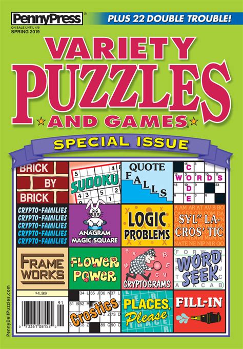 variety puzzles  games special issue penny dell puzzles