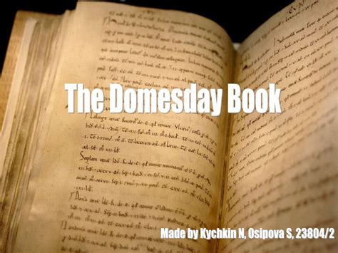 domesday book prezentatsiya onlayn