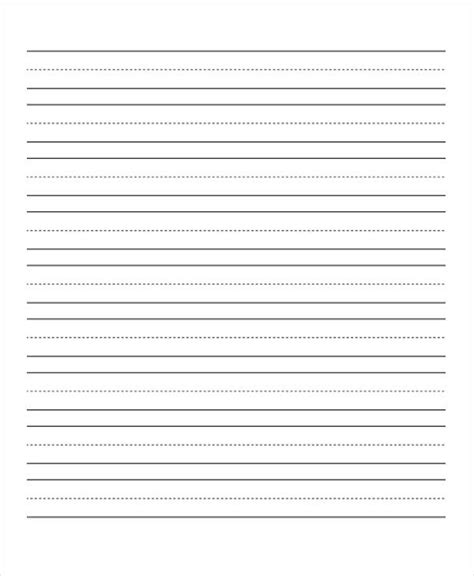 printable writing paper dotted