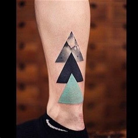 triangles tattoo  ankle sacred geometry dez