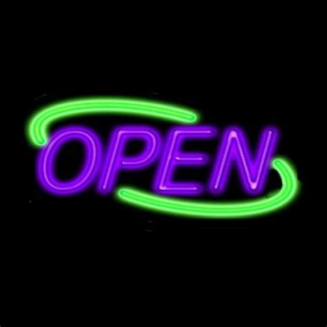 deco open neon sign neon signs depot