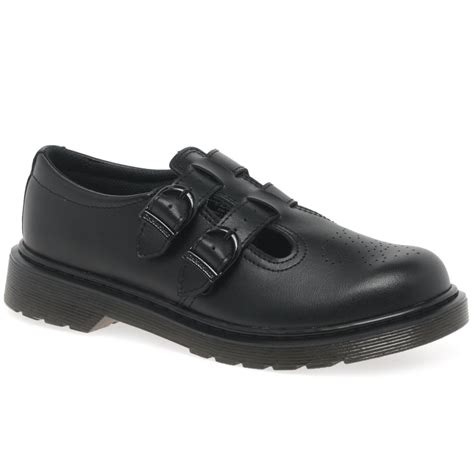 dr martens  strap mary jane school shoes charles clinkard