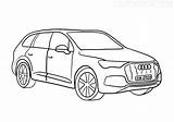 Audi Q7 sketch template