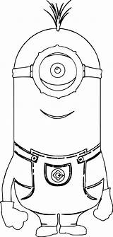 Minion Kevin Coloring Pages Drawing Getcolorings Paintingvalley sketch template