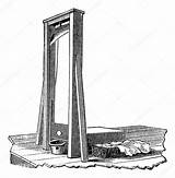 Guillotine Illustration Isolated Vintage Stock Engraving Depositphotos Drawing Blade Vector Thing Looking Some Morphart Illustrations sketch template