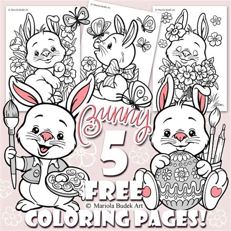 pages lapins de mariola budek gratuites bunny  coloring page