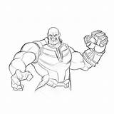 Thanos Fortnite sketch template