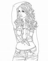 Coloring Deviantart Jennifer Hewitt Pages Adult Adults Girl Drawing Book sketch template