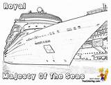 Ship Cruise Coloring Seas Colouring Majesty Yescoloring Ships Sheets Spectacular sketch template