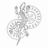Aboriginal Dot Painting Coloring Indigenous Pages Animal Kids Australian Animals Lizard Colouring Templates Template Patterns Stencil Choose Board Gecko sketch template