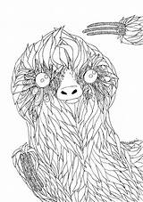Sloth Surrealism Nightmare Stupak sketch template