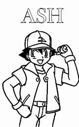 Ash Ketchum Pokemon Coloring Pose Winning Sheet Kids sketch template