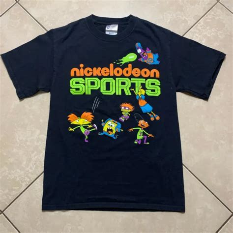 nickelodeon sports  doug hey arnold rugrats nicktoons  shirt small vtg tv  picclick ca