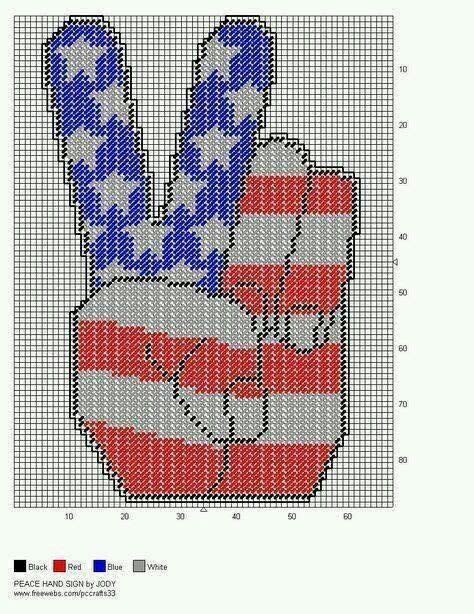 peace hand sign  jody wall hanging plastic canvas patterns