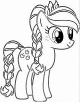 Pony Coloring Little Pages Printable Bubakids Drawing sketch template