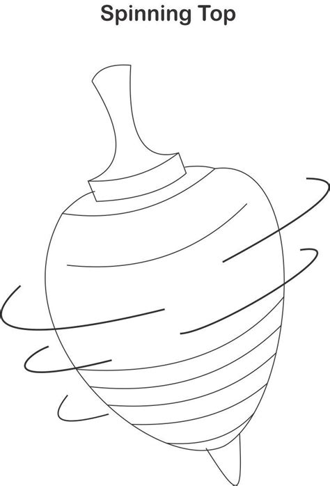 spinning top coloring page  kids