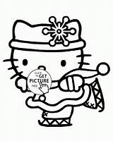 Coloring Printable Winter Pages Kitty Hello Kids Source sketch template