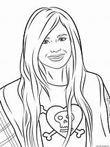 Pages Avril Lavigne Coloring Celebrity Printable Print Drawing Color Info sketch template