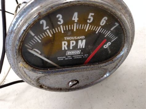 dixco model  tachometer  rpm vintage nos  auto parts  bid