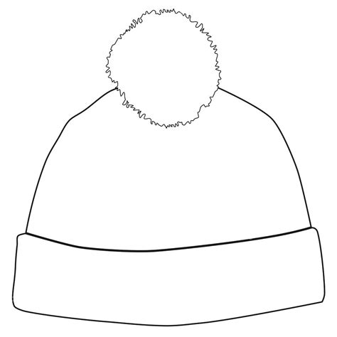 printable winter hat template printable templates