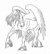 Pegasus Standing Coloring Pages Horse Mlp Template sketch template
