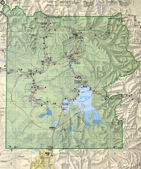 map  yellowstone national park worldofmapsnet  maps
