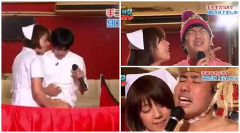 japanese game show where men get hand job while they sing karaoke