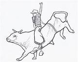 Bull Rider Color Rodeo Cowgirl Coloring Pages Dancing sketch template