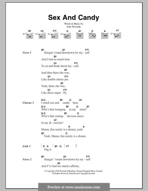 sex and candy maroon 5 by j wozniak sheet music on