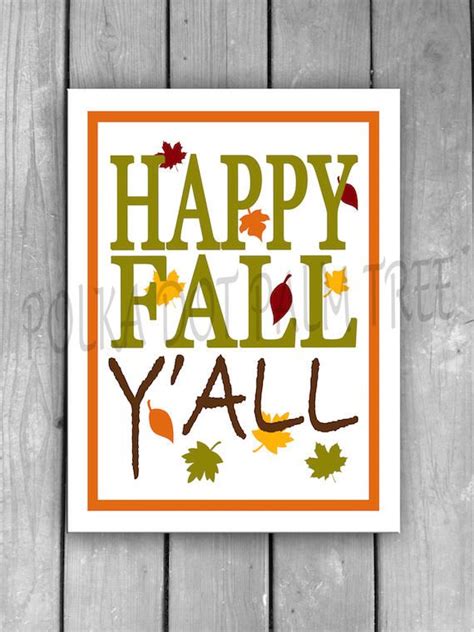 instant  happy fall yall leaves fall decor word etsy happy