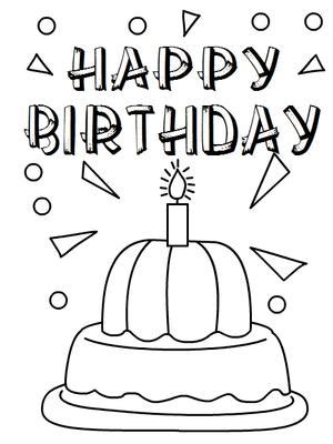 printable birthday coloring cards cards create  print