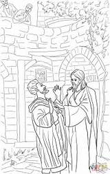 Jesus Coloring Heals Deaf Mute Pages Man Bible Demon Possessed Blind Kids Bartimaeus sketch template