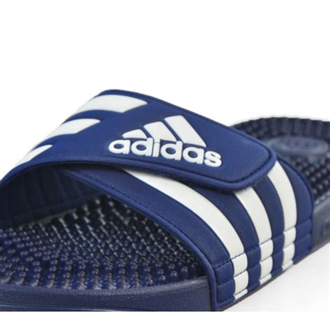 adidas adissage   slippers white navy blue addidas slippers mens slippers adidas