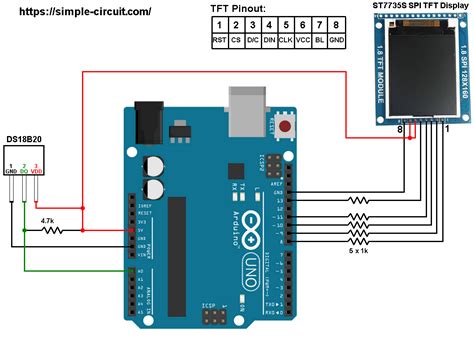 interfacing arduino  st display  dsb temperature sensor