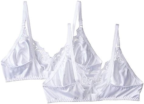 lyst hanes lace trim wirefree bra pack of 2 in white