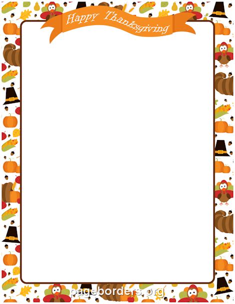 happy thanksgiving border clip art page border  vector graphics