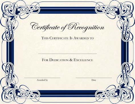 certificate  participation template word