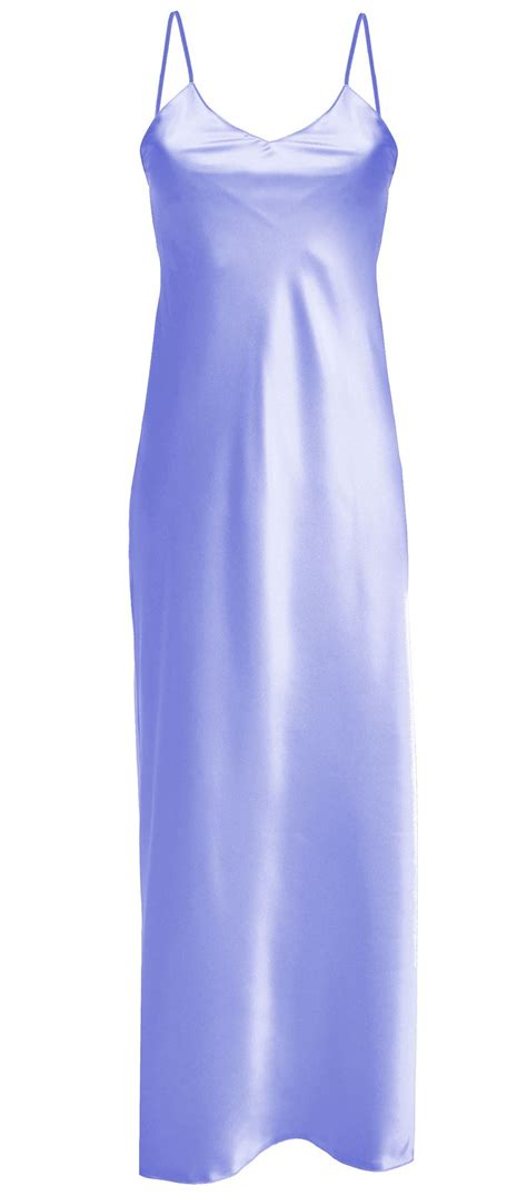 Long Satin Chemise Nightdress Nightgown Lingerie Ebay