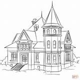 Coloring House Pages Victorian Popular Printable sketch template