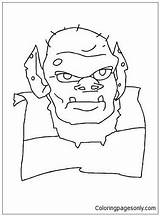Coloring Ogre Face Pages Monster Halloween Color Z31 Scary Designlooter Print Odd Dr Hellokids 2021 sketch template