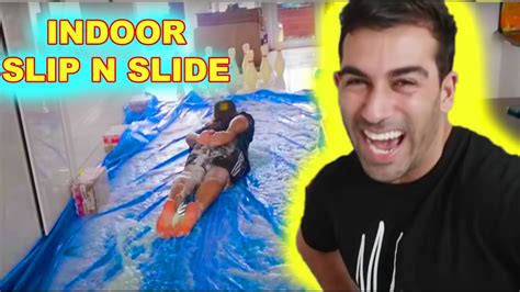 Crazy Indoor Slip N Slide Youtube