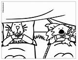 Tente Sleeping Animaux Dorment Leur Imprimer Coloriages Uptoten Coloringpages sketch template
