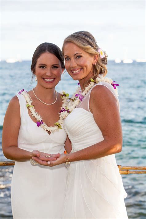 Beautiful Lipstick Lesbian Wedding Ceremony In Maui Samesex Marriage