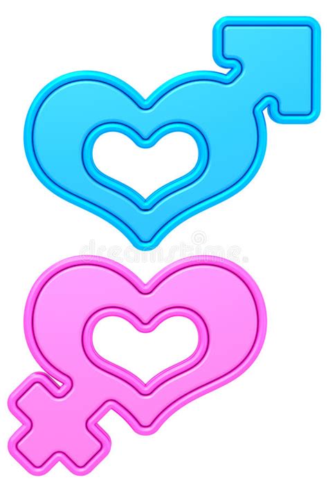 heart with male female signs stock illustration illustration of